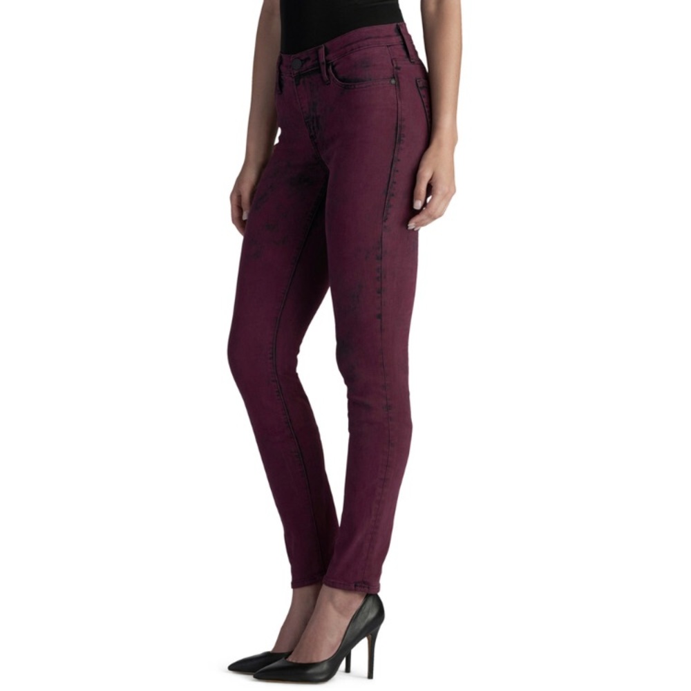 NWT Rock & Republic Berlin Maroon Skinny Jeans Red Mid Rise Size 6
